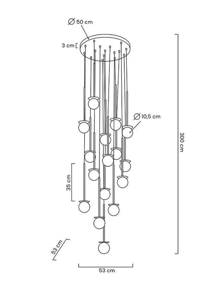 Taklampa - CANNON DISC 16 , kopparfärg