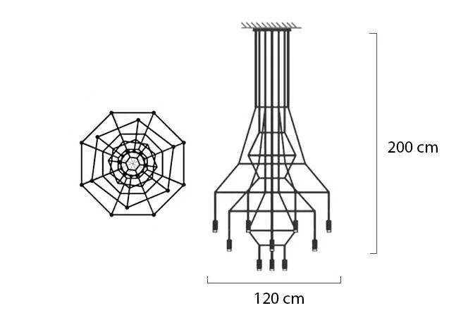 Taklampa - FLUSSO 20, svart
