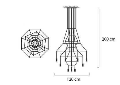 Taklampa - FLUSSO 20, svart