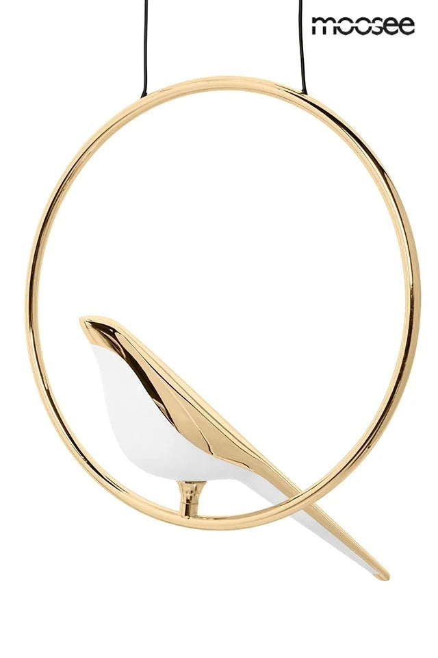 Taklampa MOOSEE - BIRD LINE, guld