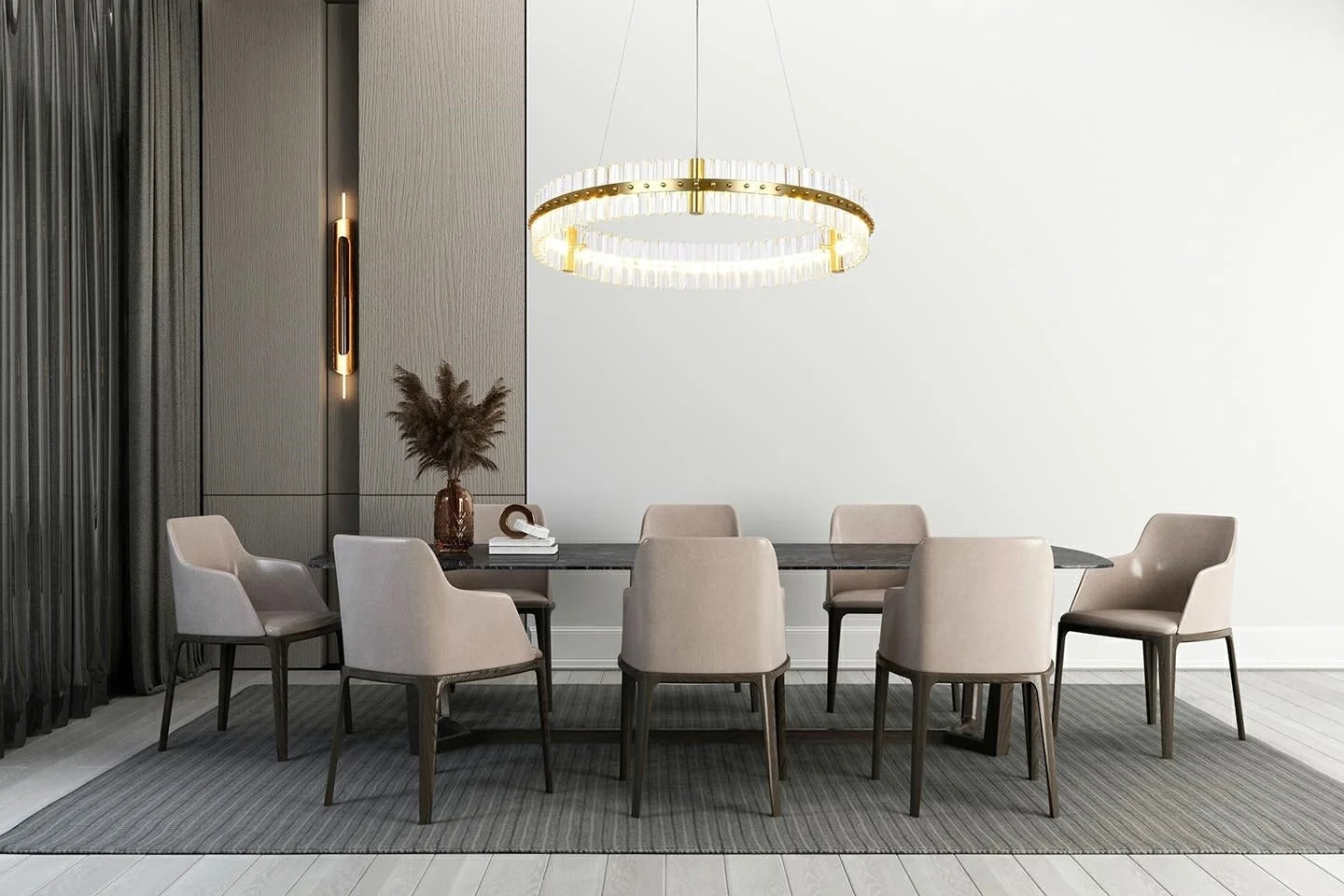 Taklampa MOOSEE - SATURNUS 70, guld