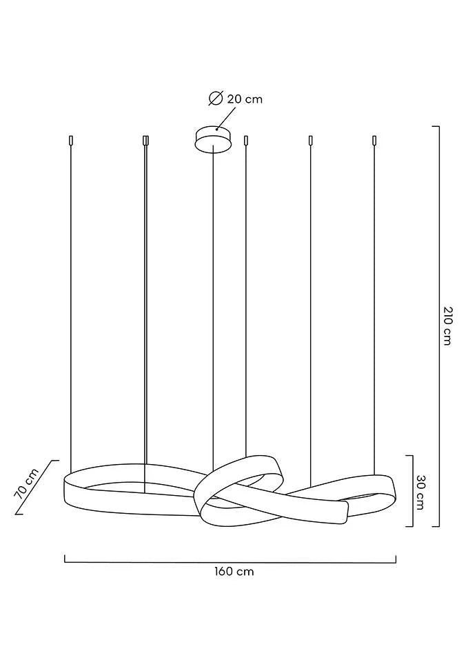Taklampa MOOSEE - WAVE 160B, krom