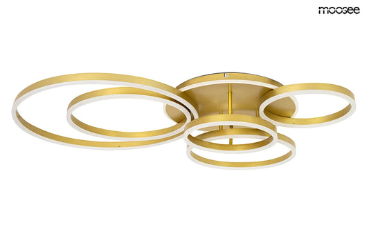 Taklampa Plafond RINGS 6 GULD
