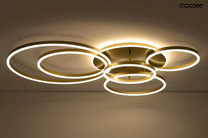 Taklampa Plafond RINGS 6 GULD