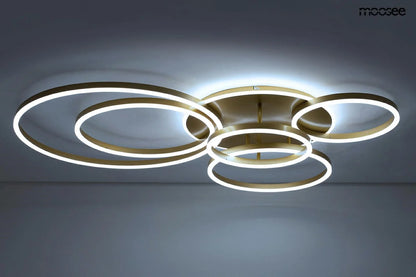Taklampa Plafond RINGS 6 GULD