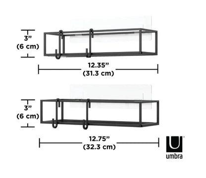 UMBRA set med 2 duschhyllor CUBIKO svart