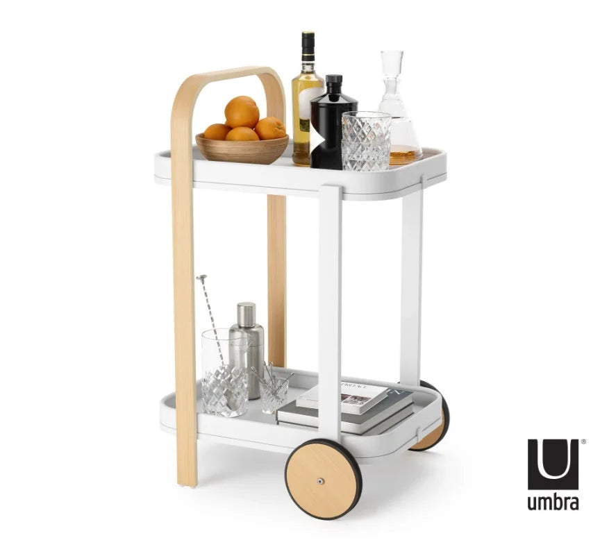 UMBRA wózek do serwowania BELLWOOD biały naturalny
