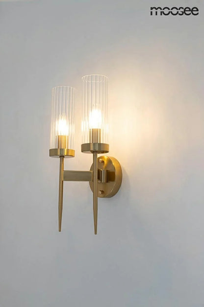 Vägglampa MOOSEE - TORCH TWIN, guld